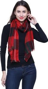 Anekaant Checkered Cotton Viscose Blend Women Scarf - Buy Anekaant ...