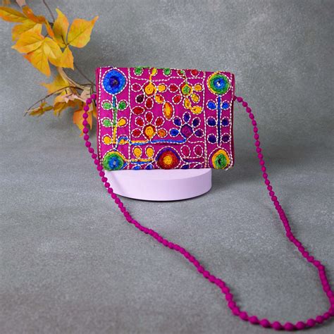 Imperial Slings Pink Colour with Flower Design. - Shahi – lakshya bags