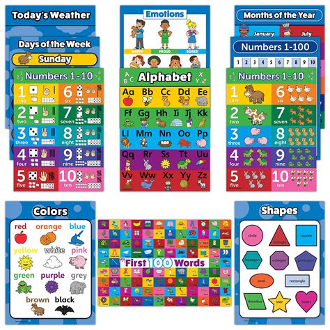 Buy 11 Pack - Educational s for Toddlers & Kids | Laminated | ABC ...