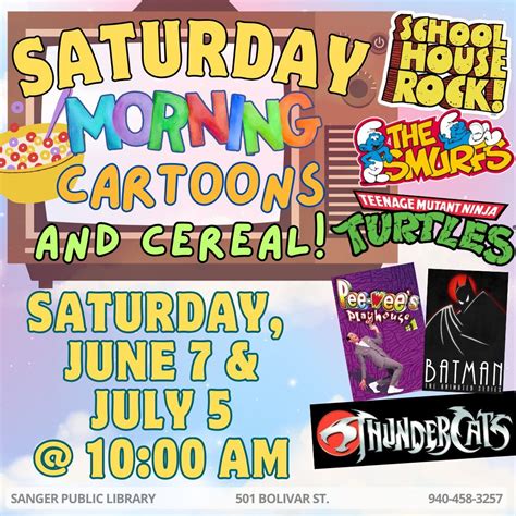 Saturday Morning Cartoons at Sanger Public Library, 501 Bolivar St ...