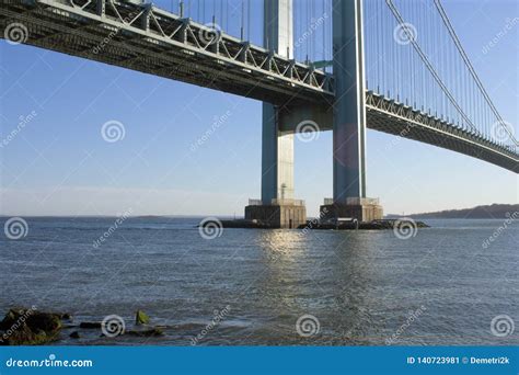Verrazano Narrows Bridge -3 Stock Image - Image of narrows, vehicles ...