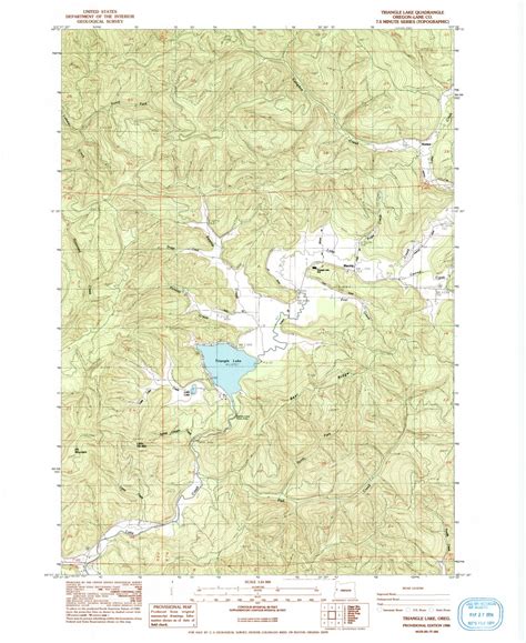 Classic USGS Triangle Lake Oregon 7.5'x7.5' Topo Map – MyTopo Map Store