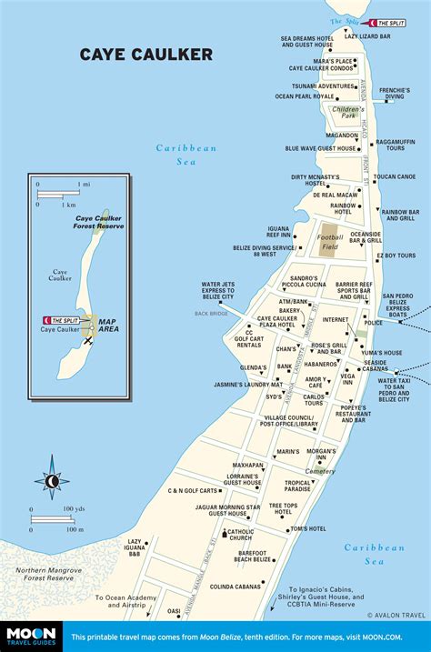 Printable Travel Maps of Belize | Caye caulker, Belize and Central america