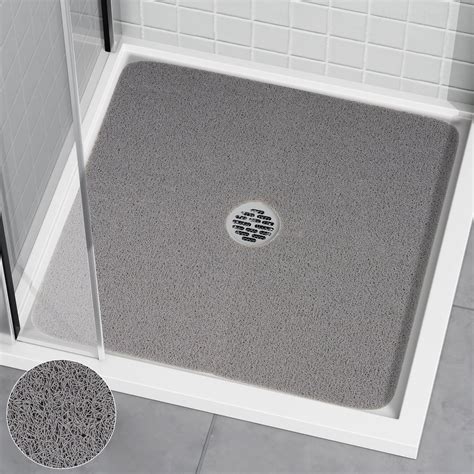 NiHome Non-Slip Shower Mat, 27"x27" Square Shower Mat, Shower Floor Mat ...