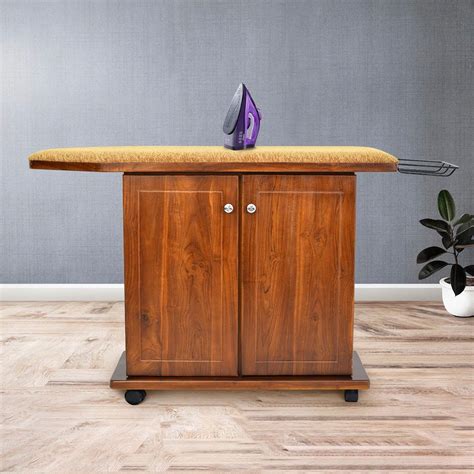 Wooden Cabinet with Ironing Board