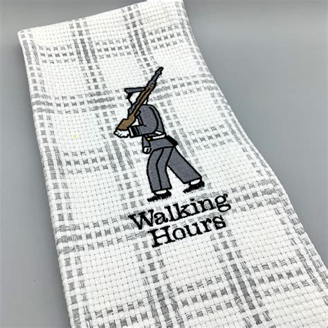 Dish Towel: Walking Hours with Embroidered West Point Cadet Under Arms ...