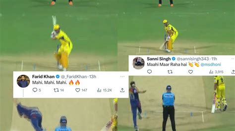 MS Dhoni Impresses His Fans As He Smashes Two Sixes To Reach A Massive ...