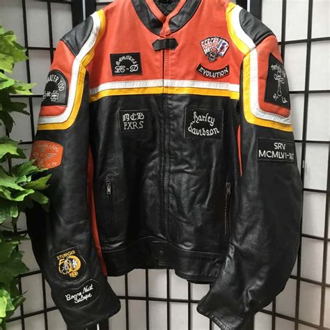 Harley Davidson Mens Size XXXXL Leather Jacket Multicoloured (s)