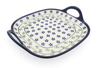 Square tray with rounded corners and integrated handles in the decor ...