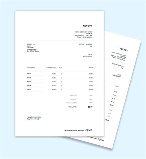 Image result for Receipt Template