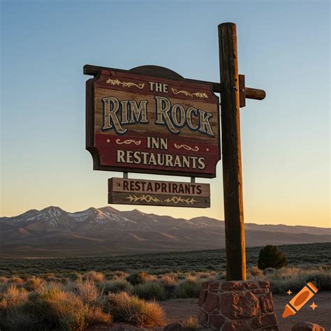 The Rim Rock Inn and Restaurants sign, photo capture of real-life sign ...