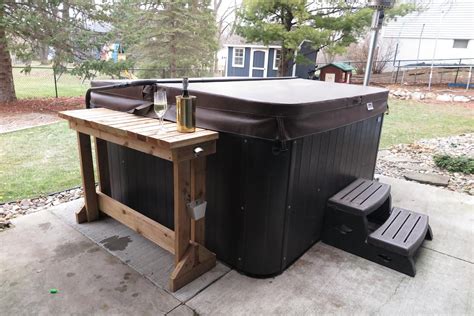 DIY: Hot Tub Table Build Instructions - Etsy | Hot tub outdoor, Hot tub ...
