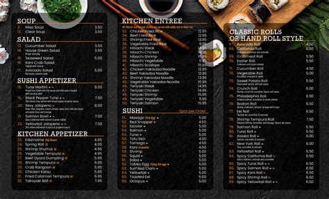 Menu – Sushi King