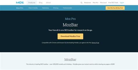 Help Guide for the Free MozBar Browser Extension