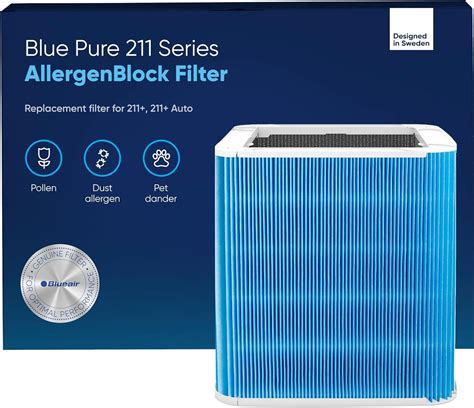 Amazon.com: BLUEAIR Blue Pure 211+ Series AllergenBlock Filter, Genuine ...