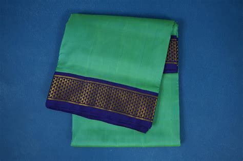 Sea Green Ten yards silk saree SS7577 – Shreenivas Silks