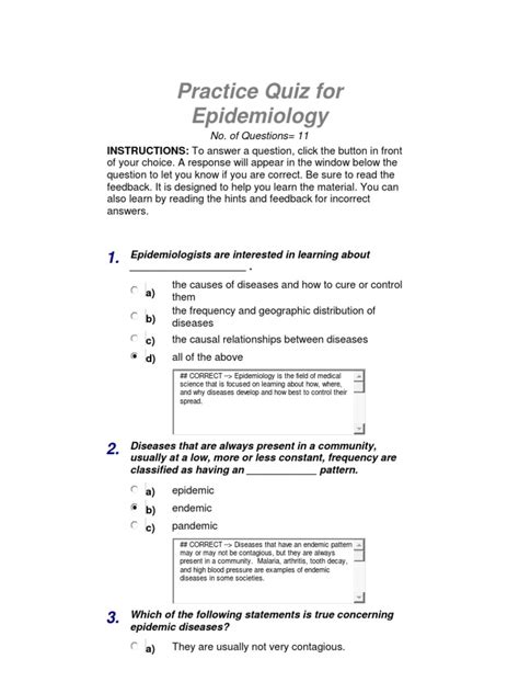 Image result for Epidemiology Study Design Exam Questions PDF