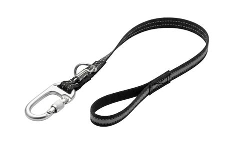 Heavy duty safety strap with locking carabiner for fall protection ...