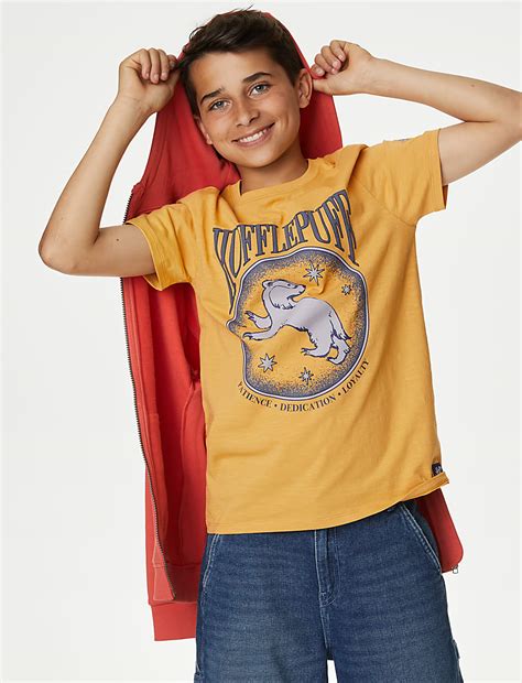 Buy Pure Cotton Harry Potter™ Slytherin T-Shirt at Marks & Spencer