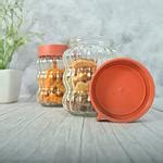Buy Femora Kitchen Storage Jars - With Clear Glass & Plastic Stackable ...