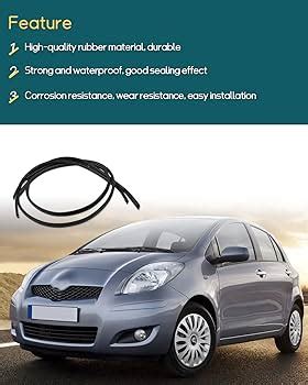 Roof Trim 2-Piece Black Roof Top Trim Moldings For 2005-2013 Toyota ...