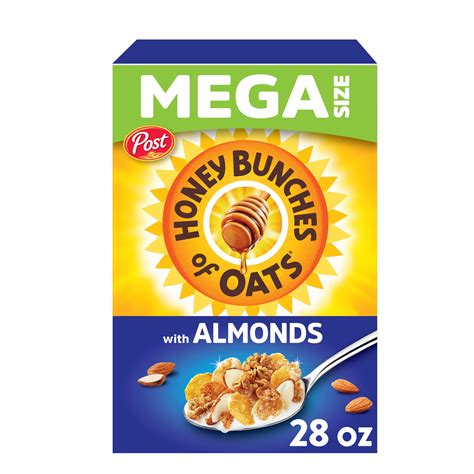 Shellfish Free? Post Honey Bunches of Oats with Almonds Breakfast Cereal, Family Size Cereal ...