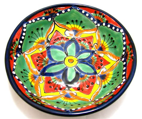 MEXICAN TALAVERA POTTERY BOWL PLATE 7.5" | Talavera pottery, Pottery ...
