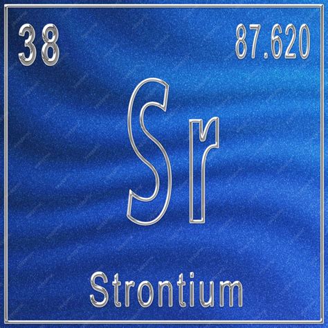 Premium Photo | Strontium chemical element, sign with atomic number and ...