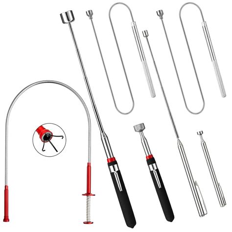 Tudomro 7 Pcs Telescoping Magnetic Pick up Tool Set 28'' Flexible Claw ...