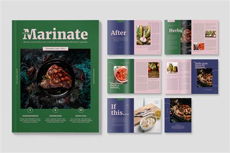 Food Magazine Template [Indesign, INDD] - BrandPacks