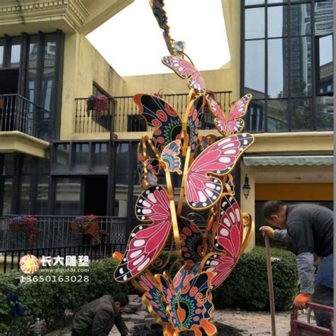 不锈钢蝴蝶雕塑-工程案例-东莞市长大雕塑工程有限公司