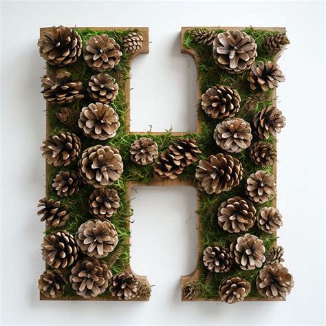 Lush Tropical Monogram Letter H with Greenery and Plants Decor Monogram - Playground