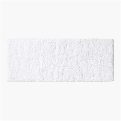 Kalani Organic Cotton White Bath Runner Rug 24"x60" + Reviews | CB2