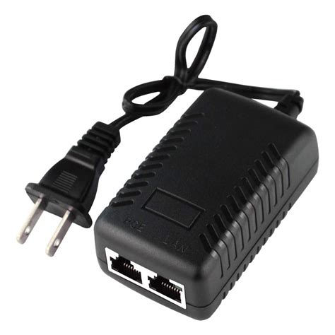 48V POE Injector Adapter Power Supply,10/100Mbps IEEE 802.3af Compliant ...