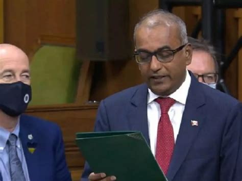 Canadian MP Chandra Arya Receives A Standing Ovation In Parliament For ...