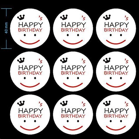 Happy Birthday Stickers , Smiley Face Sticker ,Round Stickers , Happy ...