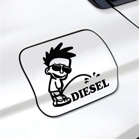 Roonir® Fun Boy, Funny Diesel Sticker for Car Fuel Tank, Self Adhesive ...