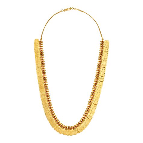 Traditional Ruby Embellished Gold Haram