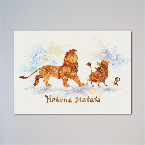 Home Décor Wall Décor Timon Pumbaa quote Lion King poster quote Nursery ...