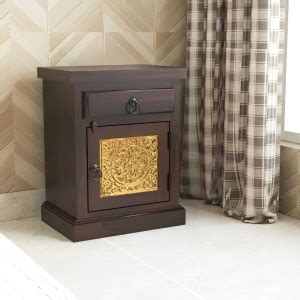 EverCraft Rosewood ( Sheesham ) Solid Wood Bedside Table Price in India ...