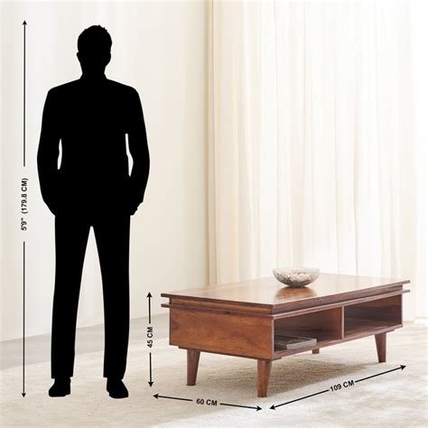 Buy Helios Liser Sheesham Wood Coffee Table - Brown from Helios by Home ...