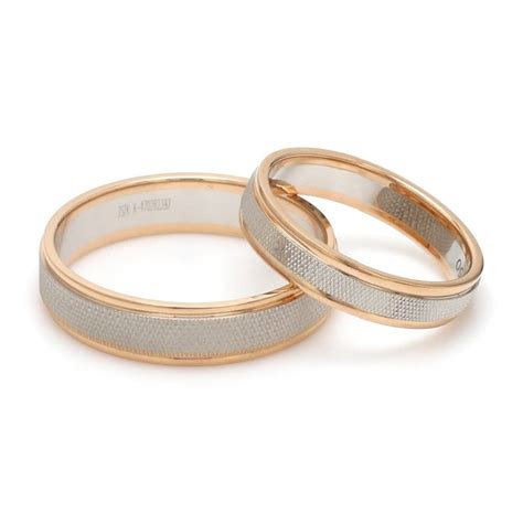 Jewelove™ Rings Both Designer Unisex Platinum & Rose Gold Couple Rings ...