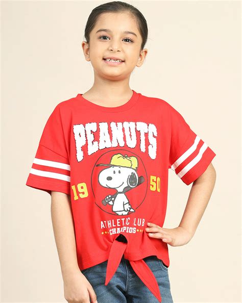 Peanuts Printed Relaxed Fit Tshirt For Girls – Kidsville