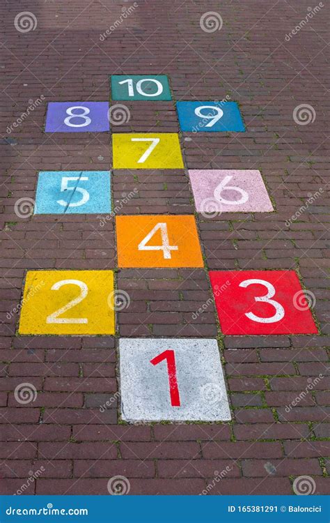 Hopscotch Game stock image. Image of scotch, rules, markings - 165381291