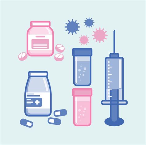 funny cartoon medicine and injection 20792969 Vector Art at Vecteezy