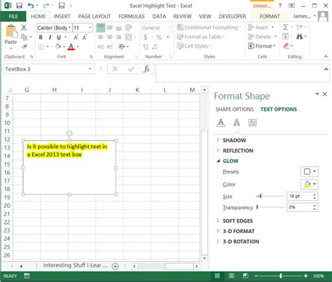 Image result for Higlighted Excel Cell