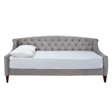 Jennifer Taylor Home Opal Grey Velvet Traditional Velvet Twin Sofa Bed ...