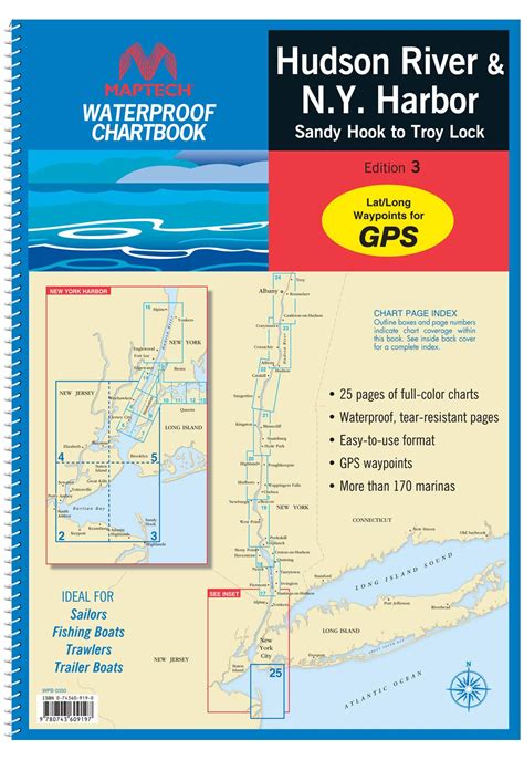 MAPTECH Hudson River Waterproof Chartboook: Hudson River and New York ...