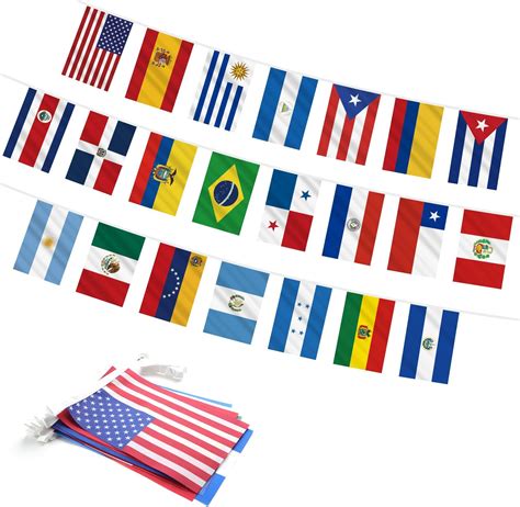 Amazon.com: WEITBF 22 Countries Spanish Speaking Stick Flags - Small Mini Assorted Latin America ...