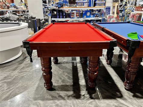Cedar Colour Pool Snooker Billiard Table 7ft Slate with Green felt